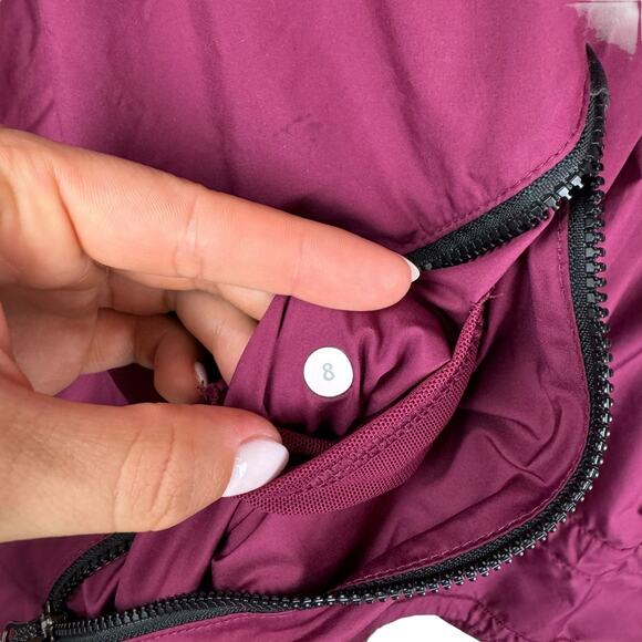 Lululemon Miss Misty Burgundy Maroon Lightweight Windbreaker Zip Jacket II - Picture 16 of 16